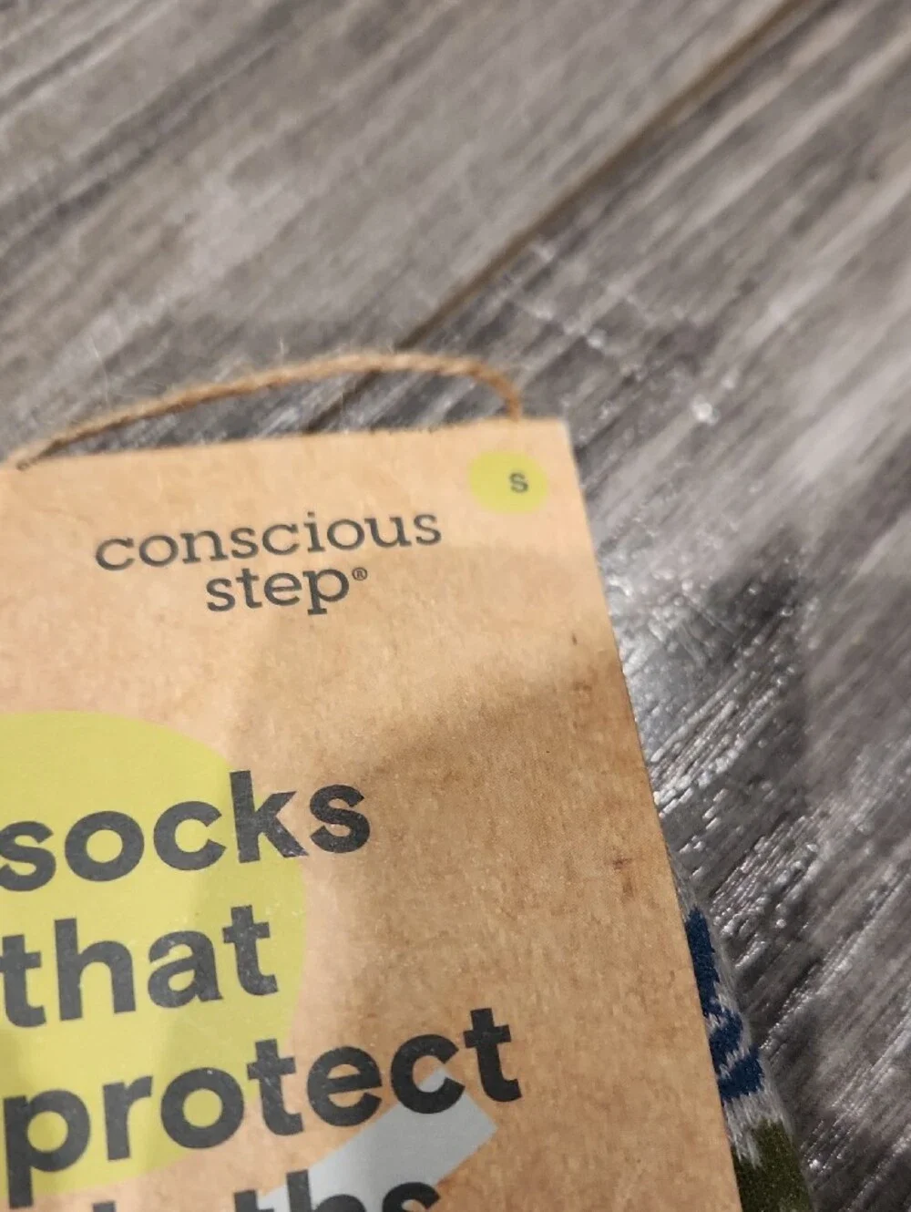 NWT Conscious Step ’s Sloth Print Crew Socks - Light Gray Sz S